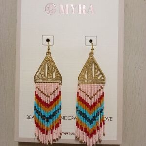 NWT Myra Bag Co Beaded Earrings